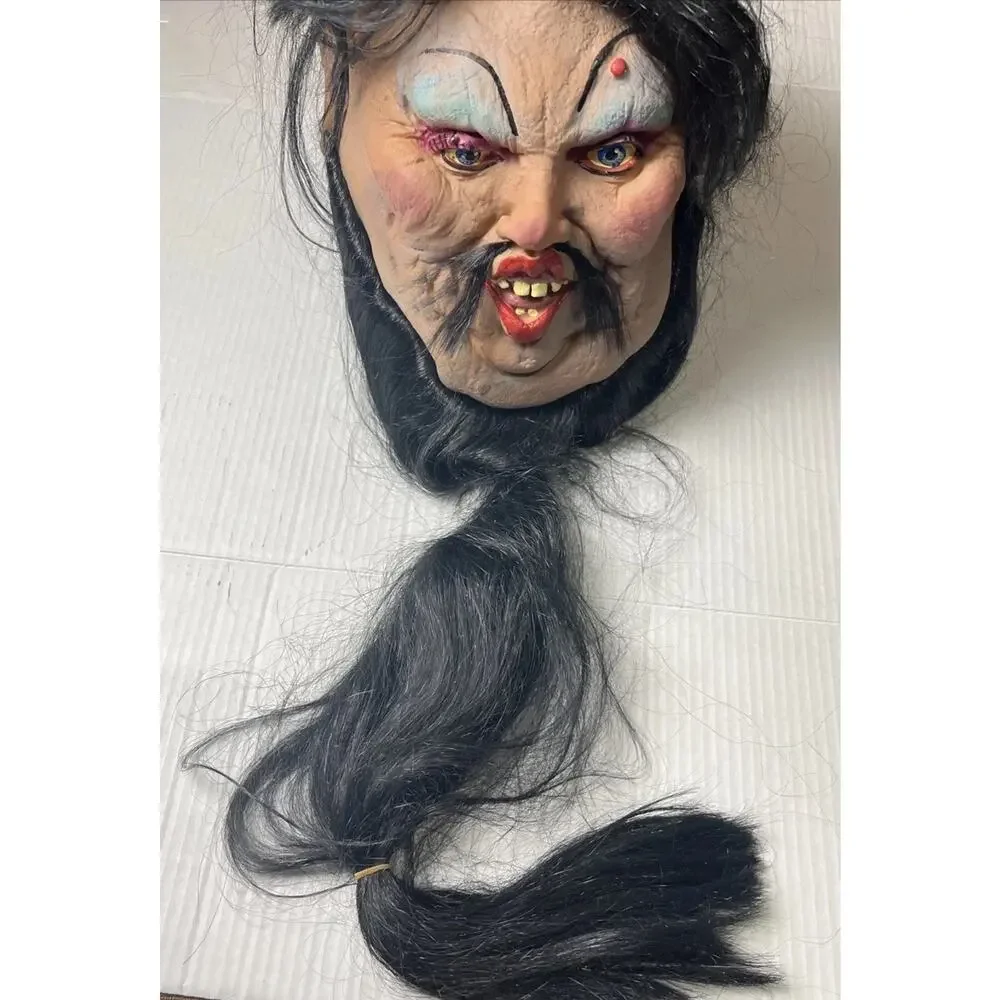 Vintage Full Head SUMO WRESTLER Face Mask Halloween Paper Magic Group 1999